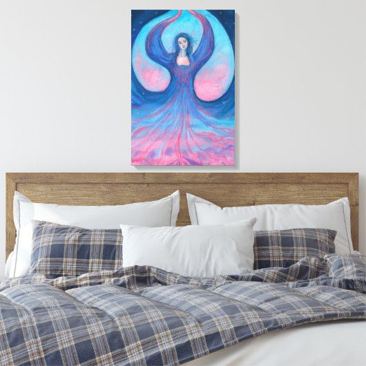 Zorya Dawn Goddess Slavic Folklore Surreal Fantasy Canvas Afdruk (Insitu (Slaapkamer))