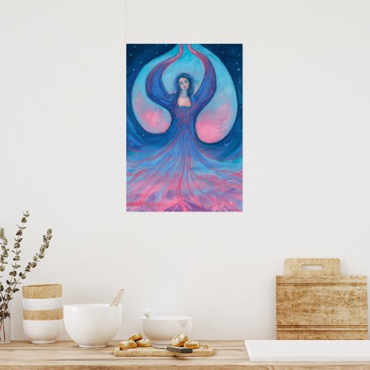 Zorya Dawn Goddess Slavic Folklore Surreal Fantasy Poster (Keuken)