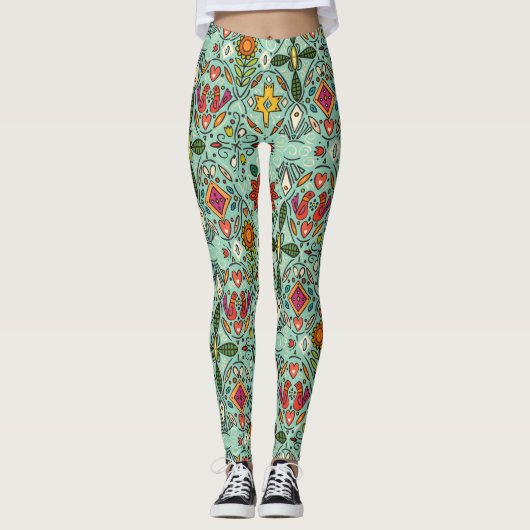 zoryana mint leggings (Voorkant)