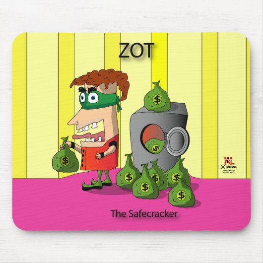 Zot the Safecracker Mousepad Muismat (Voorkant)