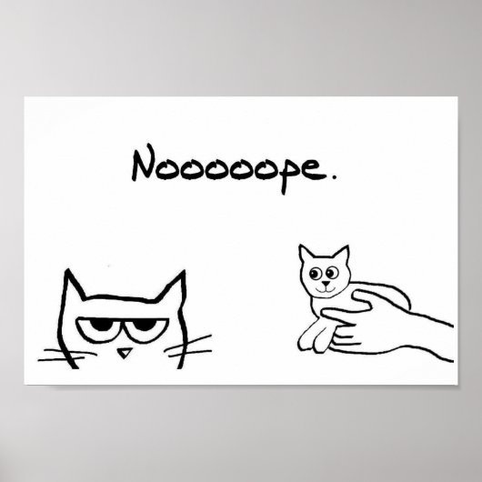 Zou Angry Cat als een Kitten zijn? - Funny Cat Pos Poster (Voorkant)