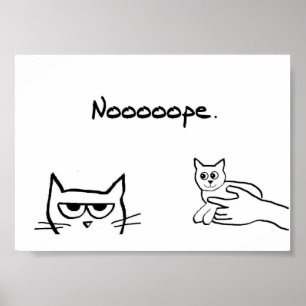 Zou Boze Kat een Kitten Leuk Vinden? - Grappige Ka Poster