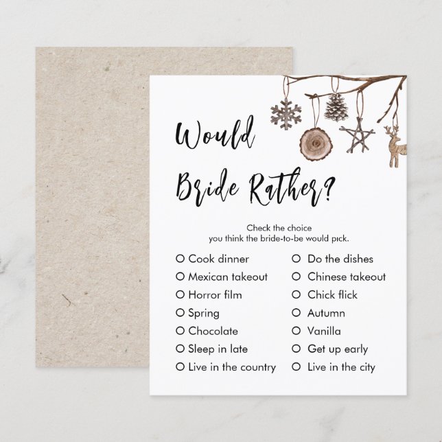 Zou bruid liever | Winterspelen van Vrijgezellenfe (Voorkant / Achterkant)