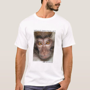 Zou dit gezicht liegen? Macaque aap T-shirt