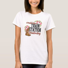 Zou een treinstation kunnen zijn; Yellowstone T-shirt