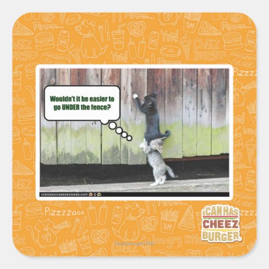 Zou het niet makkelijker zijn vierkante sticker (Voorkant)