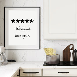 Zou hier weer eten keuken rating poster