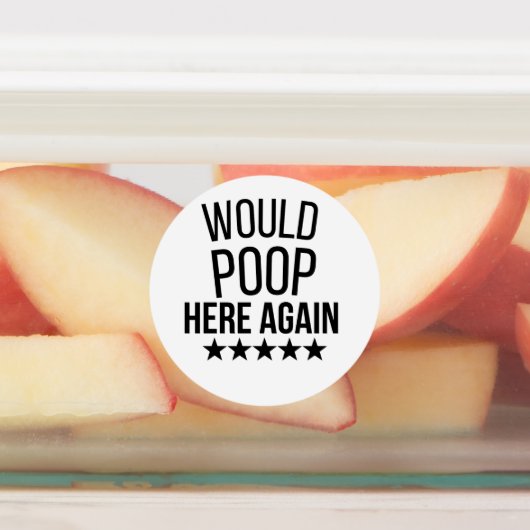 Zou hier weer poepen FunCustom-Cut Vinyl Sticker (Aangebracht)