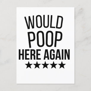 Zou hier weer poepen FunCustom-Cut Vinyl Sticker Feestdagenkaart