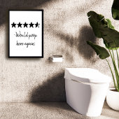 Zou hier weer poepen grappige badkamer poster