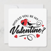 Zou je mijn Valentijn zijn? Feestdagenkaart (Voorkant)