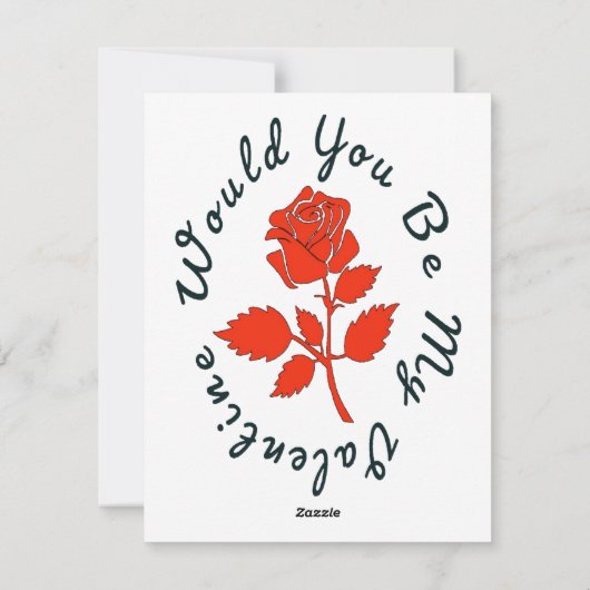 Zou je mijn Valentijn zijn? Feestdagenkaart (Achterkant)