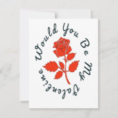 Zou je mijn Valentijn zijn? Feestdagenkaart (Voorkant)