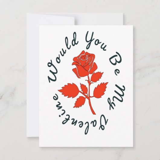 Zou je mijn Valentijn zijn? Feestdagenkaart (Voorkant)