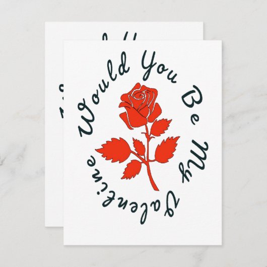 Zou je mijn Valentijn zijn? Feestdagenkaart (Voorkant / Achterkant)