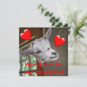 Zou je mijn Valentijn zijn? Goat Funny Card (Staand voorkant)