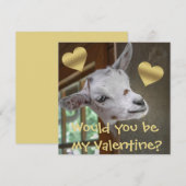 Zou je mijn Valentijn zijn? Goat Funny Valentijn (Voorkant / Achterkant)