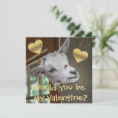 Zou je mijn Valentijn zijn? Goat Funny Valentijn (Staand voorkant)