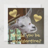 Zou je mijn Valentijn zijn? Goat Funny Valentijn (Voorkant)