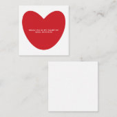 Zou je mijn Valentijn zijn? Schattig rood hart gew Notitiekaartje (Voorkant / Achterkant)
