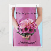 Zou jij mijn bruidsmeisje zijn? briefkaart (Voorkant / Achterkant)