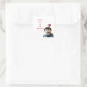 Zou Jij Mijn Valentijn Willen Zijn? Vierkante Sticker (Tas)