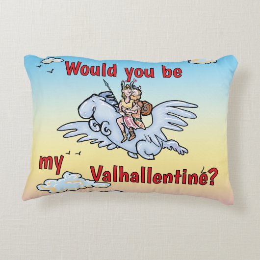 Zou jij mijn Valhallentine zijn? Accent Kussen (Achterkant)