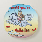 Zou jij mijn Valhallentine zijn? Rond Kussen (Voorkant)