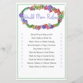 Zou mama liever een leuk Baby shower spelen?