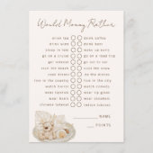 Zou mama liever feestspel informatiekaartje (Voorkant)