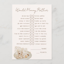 Zou mama liever feestspel informatiekaartje