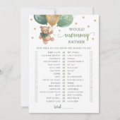 Zou mama liever spel Baby shower Party Kaart (Voorkant)