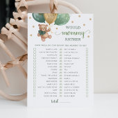 Zou mama liever spel Baby shower Party Kaart