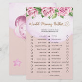 Zou mama liever teddybeer meisje Baby shower (Voorkant / Achterkant)