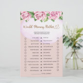 Zou mama liever teddybeer meisje Baby shower (Staand voorkant)