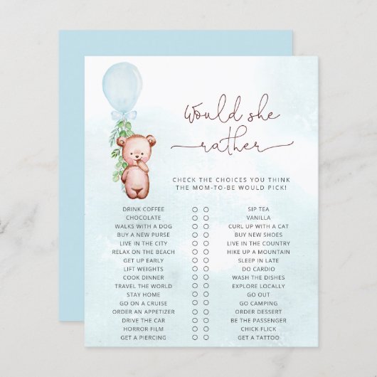 Zou mammie een Baby shower van het Spam Teddy Bear (Voorkant / Achterkant)