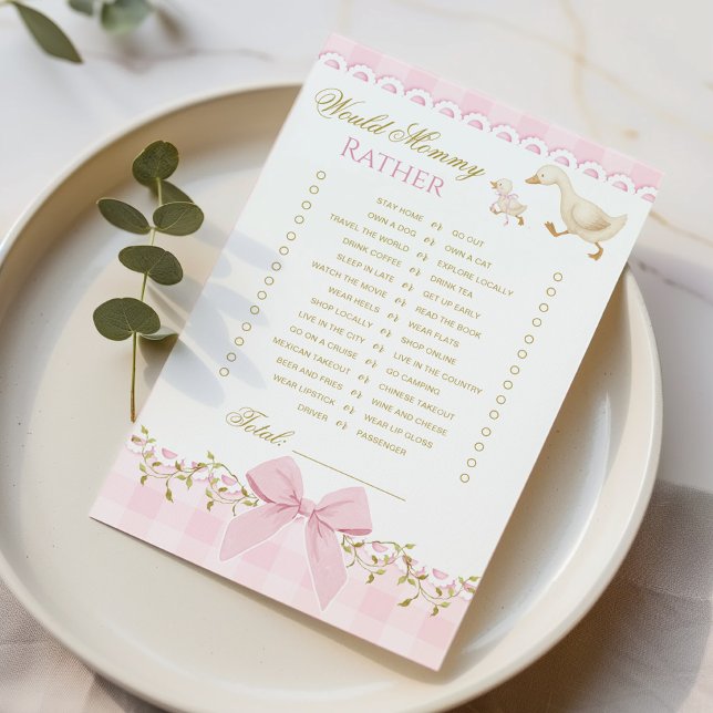 Zou Moedertje Liever Dwaze Gans Roze Gingham spel (Creator heeft geüpload)