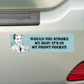 ZOU U U MIJN EGO - ZIJN IN MIJN VOORKOPEN POCKET T BUMPERSTICKER (Op auto)