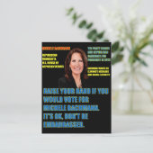 Zou u voor Michele Bachmann stemmen? Briefkaart (Staand voorkant)