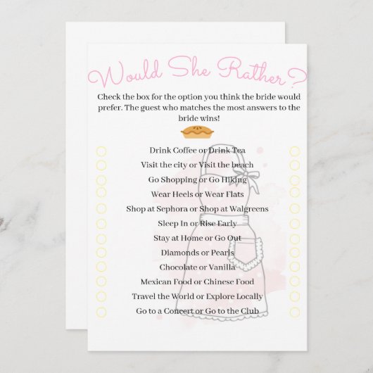 Zou ze dat liever doen? kaart (Voorkant / Achterkant)