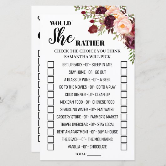 Zou ze de engelse spaanse wedstrijd liever in het  (Voorkant / Achterkant)