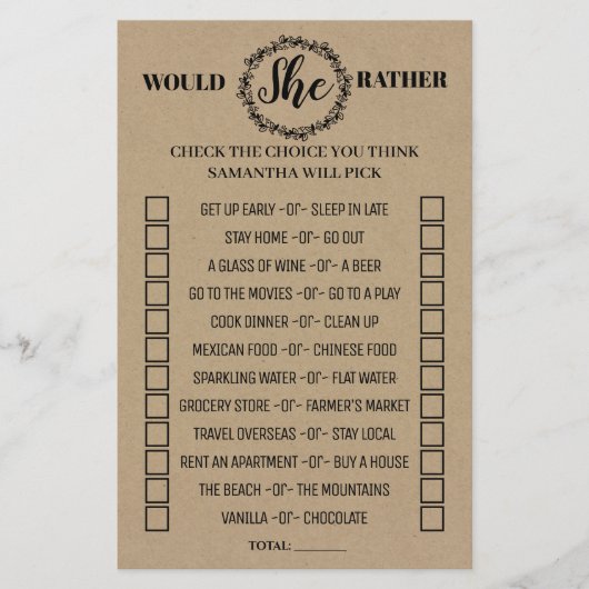 Zou ze een tweetalige tweetalige douche willen gev flyer (Voorkant)