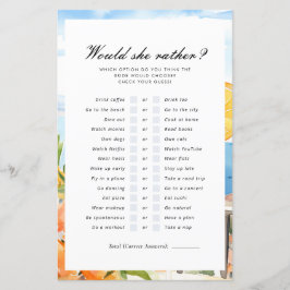 Zou ze liever Aperol Spritz Vrijgezellenfeest spel