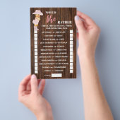 Zou ze liever Baby shower game Kaart hebben? (Hand)