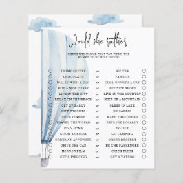 Zou ze liever - baby shower spel