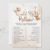 ZOU ZE LIEVER Baby shower spel Schattige Beer in Kaart (Voorkant)