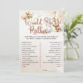 ZOU ZE LIEVER Baby shower spel Schattige Beer in Kaart (Staand voorkant)