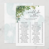 Zou ze liever Baby shower spelen? Kaart (Voorkant / Achterkant)