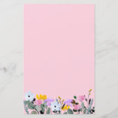 Zou ze liever Baby shower van wilde bloem willen s (Achterkant)