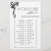 Zou ze liever Black Bow Vrijgezellenfeest spel (Voorkant)